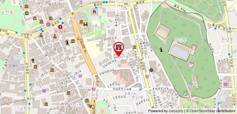 Bản đồ đến Khách sạn Ibis Ambassador Seoul Insadong