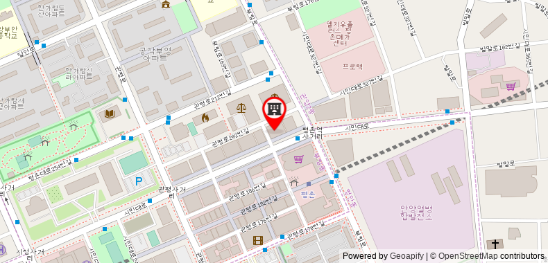 Bản đồ đến Pyeongchon Station 3 mins, Green plants apartment