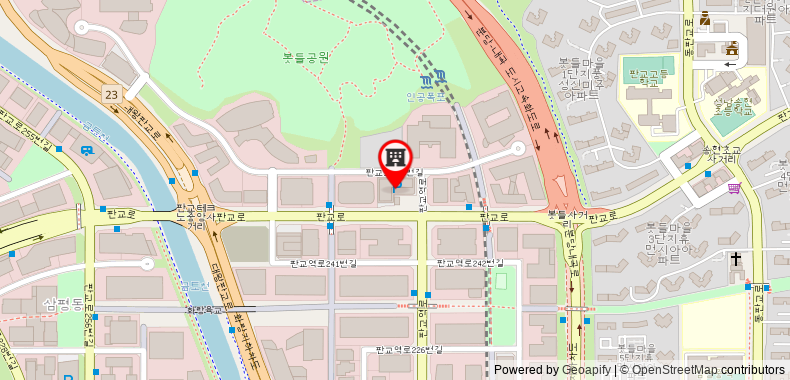 Bản đồ đến Pangyo Full furnished Premium Officetel