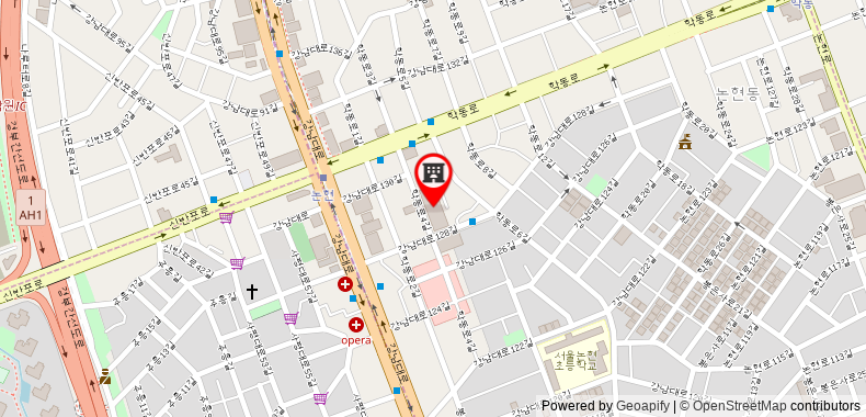 Bản đồ đến Inn the City Serviced Residence Gangnam