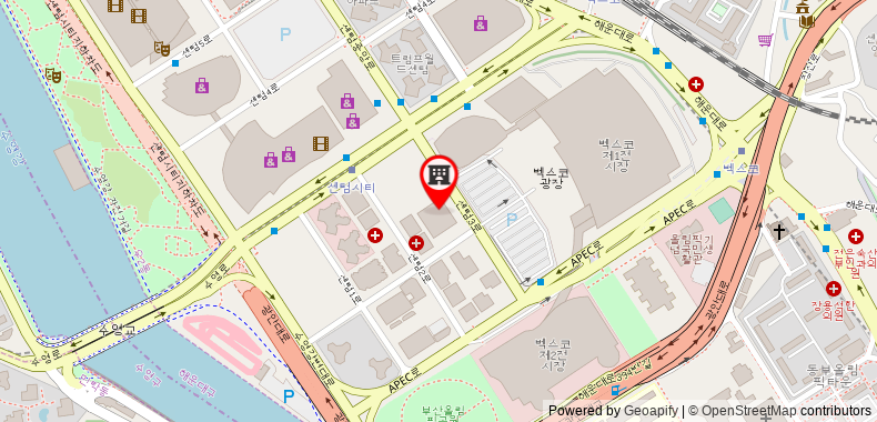 Haeundae Centum Hotel on maps