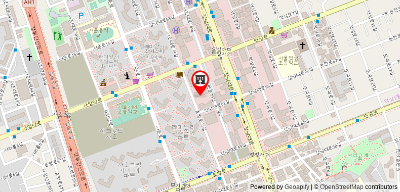 Bản đồ đến Urban Place Residence Gangnam
