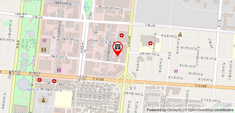 Bản đồ đến Khách sạn the Designers Incheon