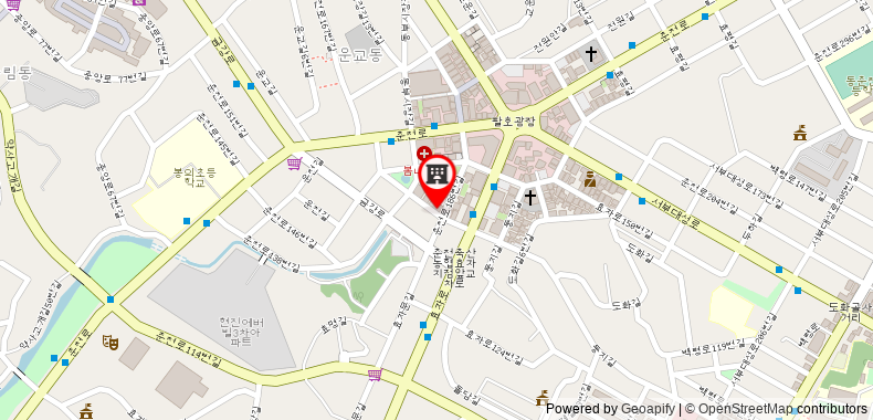 Chuncheon Hotel Bentley on maps