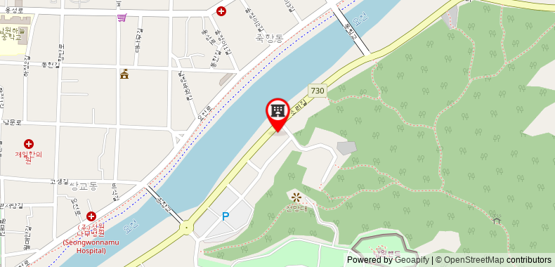 Namwon river hotel on maps