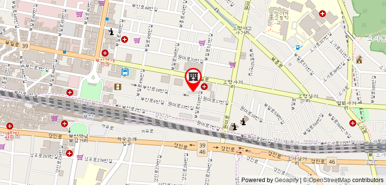 S Hotel on maps