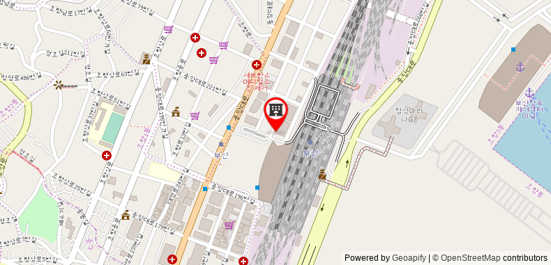 Bản đồ đến Khách sạn ASTI Busan Station