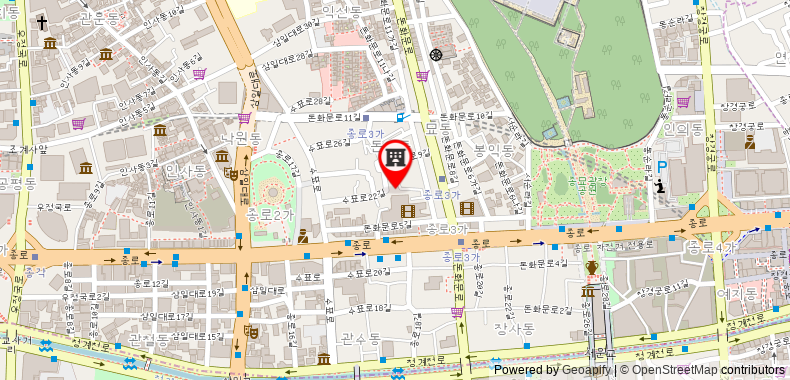 Bản đồ đến Khách sạn Jongno MnLucky