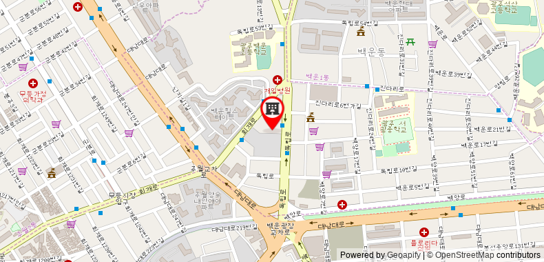 Bản đồ đến Khách sạn Yeogiuhtte Gwangju Baegun