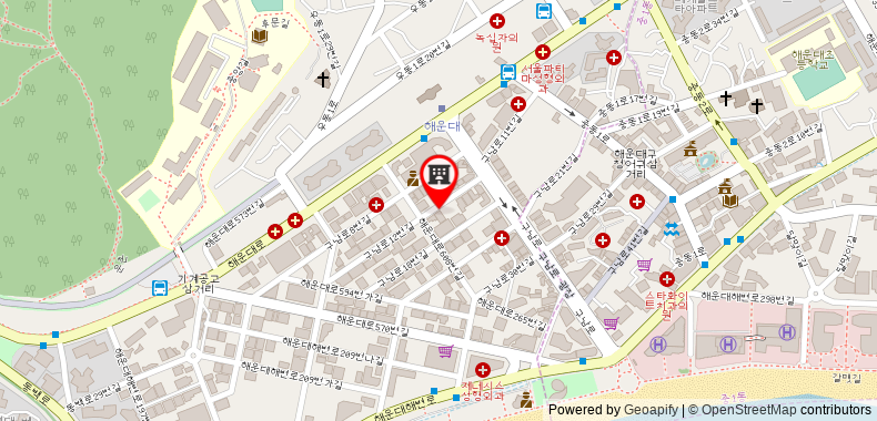 Bản đồ đến Khách sạn Haeundae June