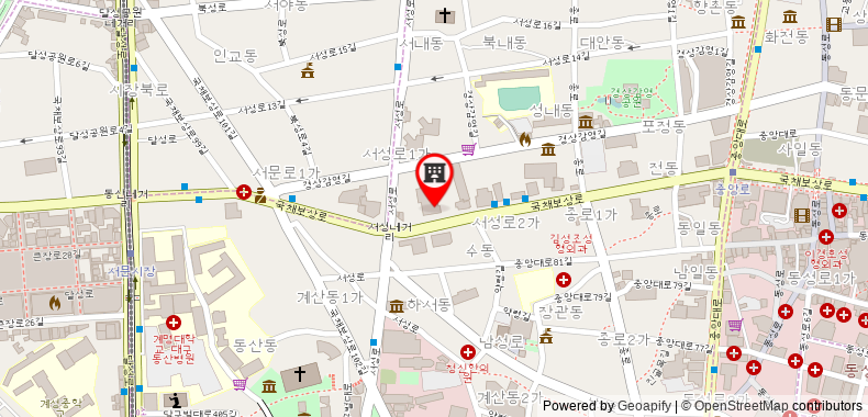 Bản đồ đến Daegu Canel Motel