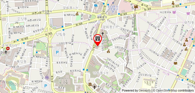 Bản đồ đến Khách sạn The Summit Dongdaemun
