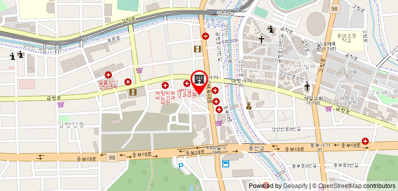 Bản đồ đến Khách sạn Yaja Yong In