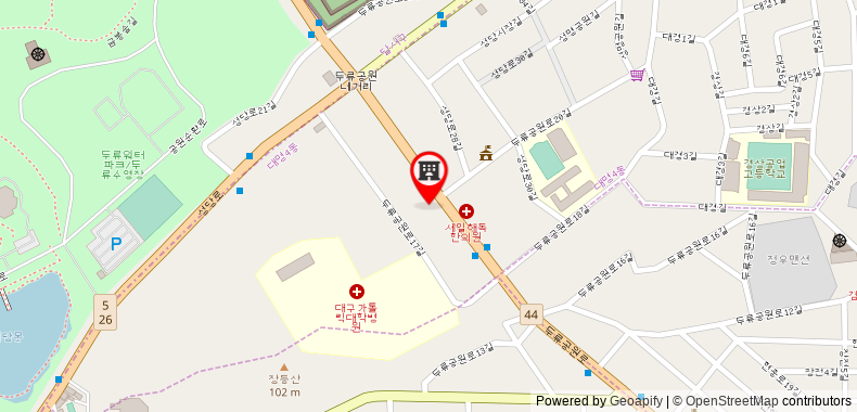 在地图上查看Daegu Hilltop Hotel