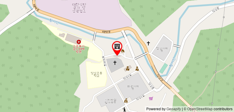 Bản đồ đến taebaek bluemoon guesthouse