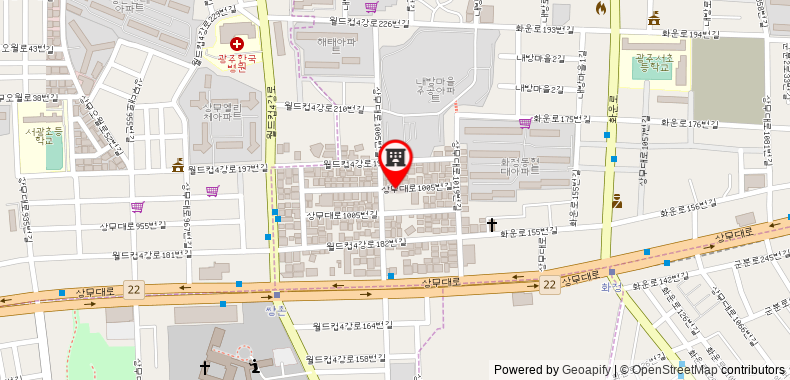 Bản đồ đến Gwangju Namdo Hostel