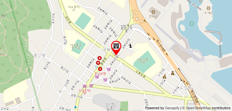 Bản đồ đến Khách sạn Ekonomy Yeosu