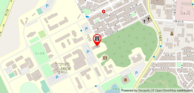 在地图上查看漢陽大學艾瑞卡旅館