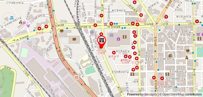 Bản đồ đến Khách sạn Busan Business