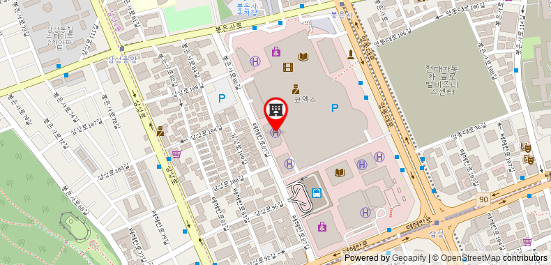 在地图上查看首爾世貿中心奧卓豪景酒店公寓