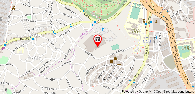Bản đồ đến Grand Hyatt Seoul