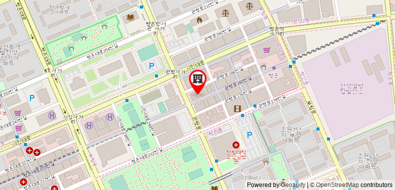 Bản đồ đến Khách sạn 27 Pyeongchon