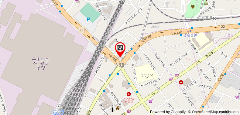 Bản đồ đến Khách sạn Gwangju Songjeong The Sol