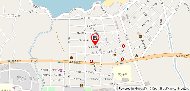 在地图上查看37平方米1臥室公寓 (濟州市中心) - 有1間私人浴室