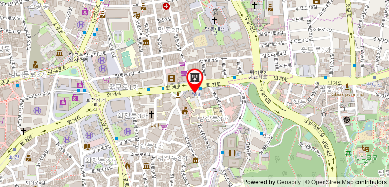 Bản đồ đến Khách sạn Prince Myeongdong