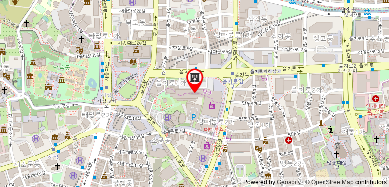 Bản đồ đến Khách sạn Lotte Seoul Executive Tower
