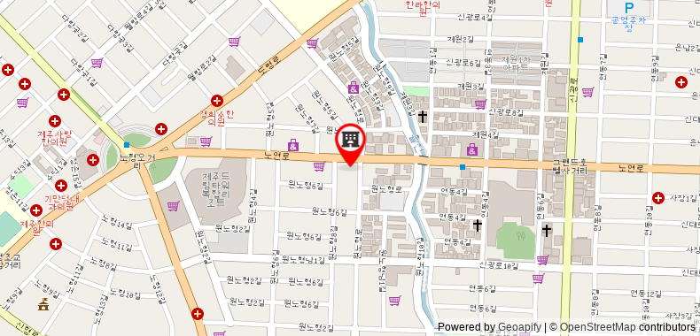 在地图上查看33平方米1臥室公寓 (濟州市中心) - 有0間私人浴室