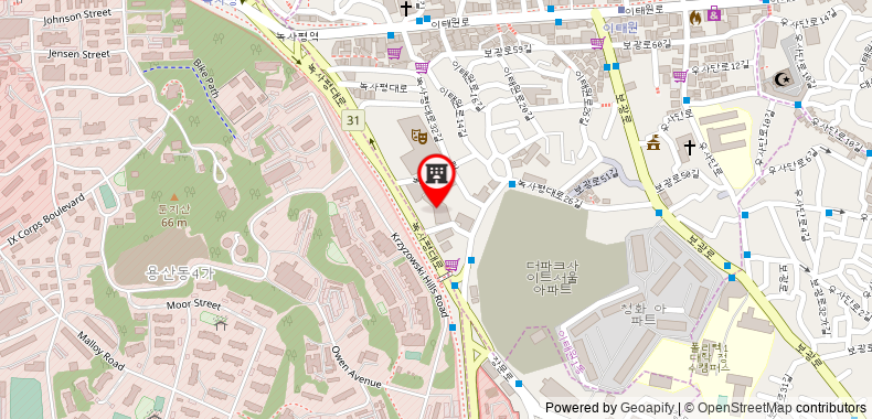 Itaewon Crown Hotel on maps