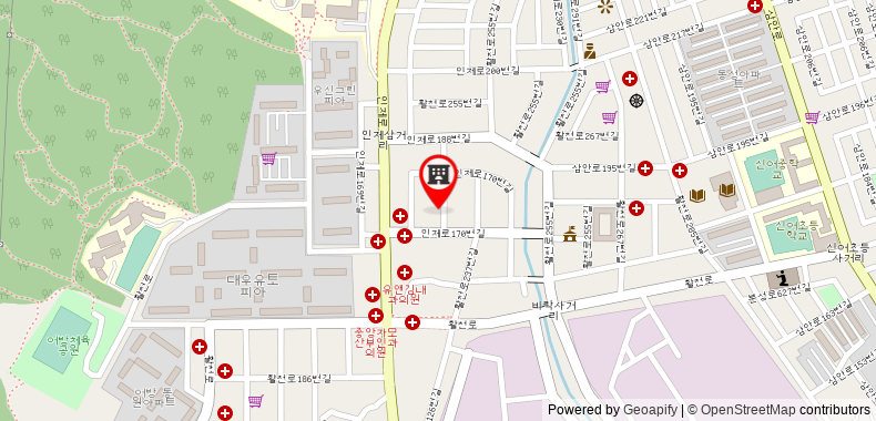在地图上查看DAON HOTEL 다온호텔 김해 : 가성비 좋은 깨끗한 비지니스 호텔
