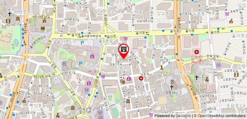 NICE-Myeongdong Center on maps