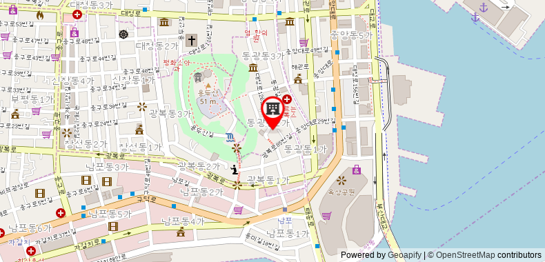 Bản đồ đến Khách sạn Yaja Nampo Lotte Department