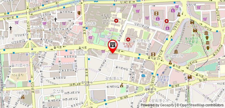 Bản đồ đến Khách sạn Novotel Ambassador Seoul Dongdaemun s & Residences