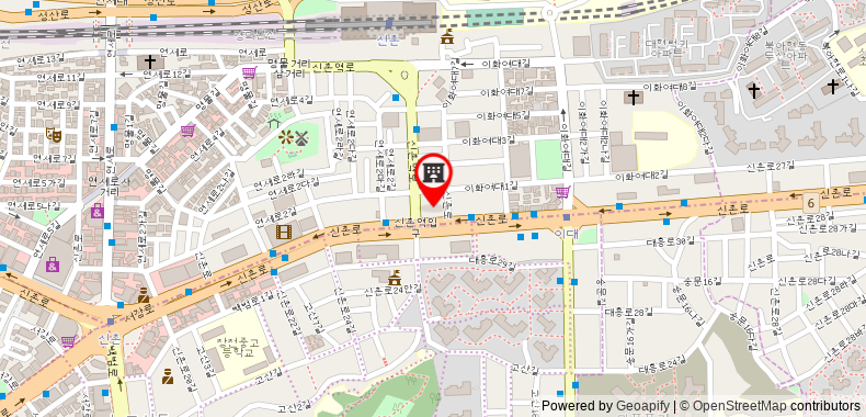 Bản đồ đến Seoul Grand ﻿Hostel EWHA Univ.