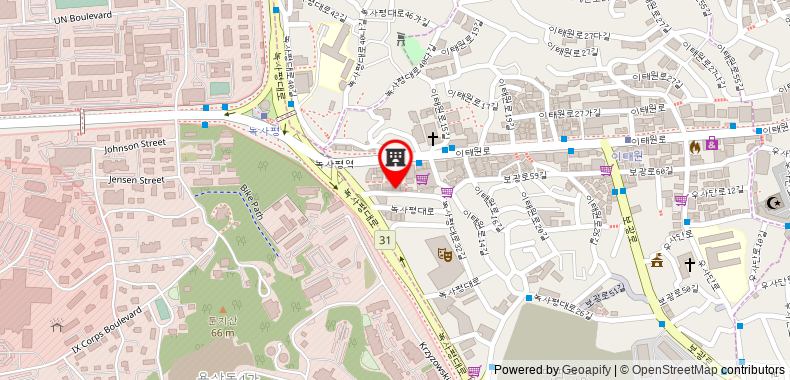 Itaewon Inn on maps