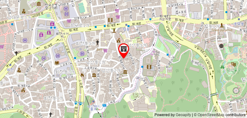 Bản đồ đến Myeongdong SKYHILL CASTLE 2rooms