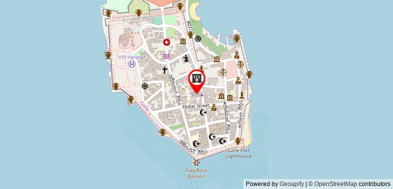 The Galle Fort Hotel on maps