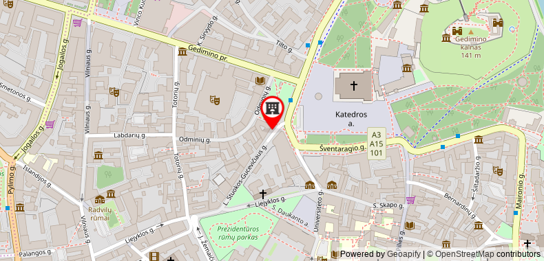 Bản đồ đến Khách sạn Amberton Cathedral Square Vilnius