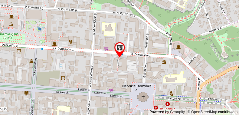 Bản đồ đến Khách sạn Radisson Kaunas