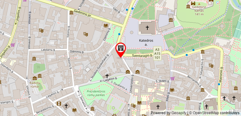 Bản đồ đến Khách sạn Grand Kempinski Vilnius