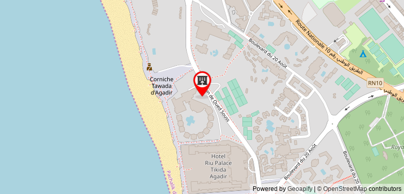 在地图上查看LTI阿加迪爾海灘俱樂部酒店