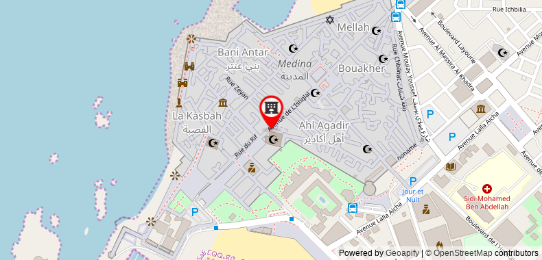 Bản đồ đến Essaouira Wind Palace