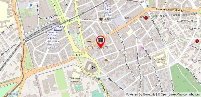 Bản đồ đến Khách sạn Helnan Chellah