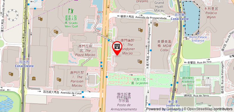 Bản đồ đến Sheraton Grand Macao