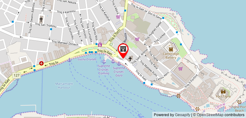Bản đồ đến Khách sạn Sliema Marina