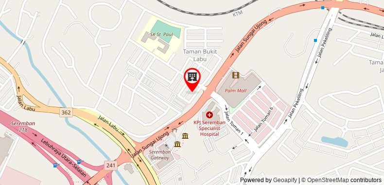 Bản đồ đến Khách sạn Time Seremban