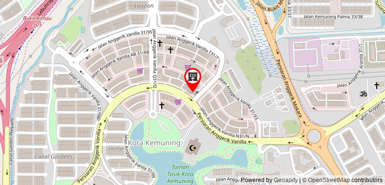 Bản đồ đến Khách sạn Orange Kota Kemuning @ Shah Alam